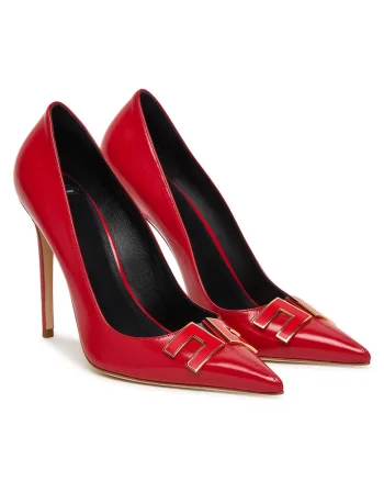 Pantofi dama,  stiletto, piele naturala, rosu