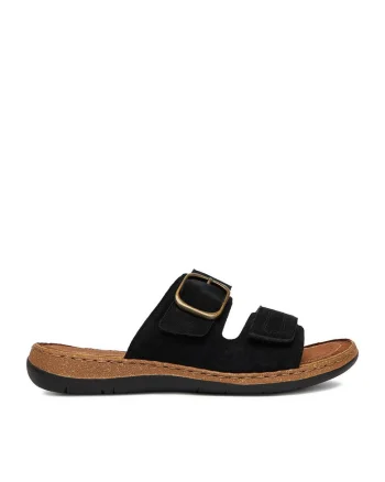 Papuci dama,  piele naturala, negru