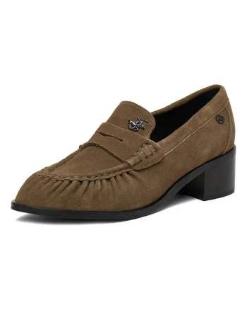 Mocasini pentru dama,  piele naturala, maro