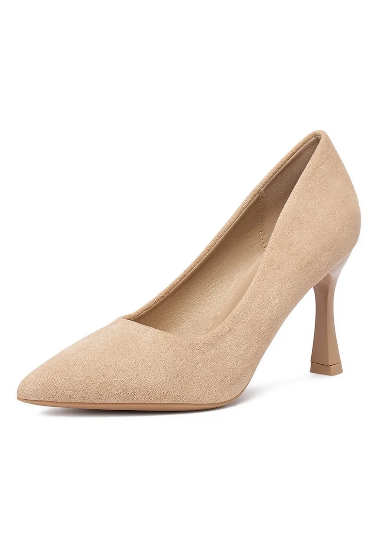 Pantofi stiletto  bej dama, Bej