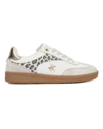Tenisi dama,  leopard, alb, material sintetic