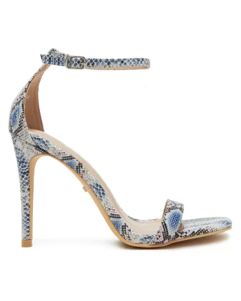 Sandale dama,  stiletto, multicolor, material sintetic