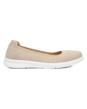 Balerini dama,  Bej, Textil