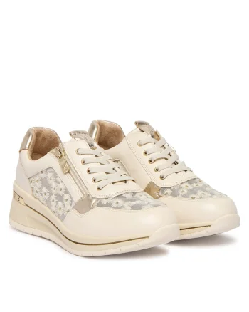 dama,  piele naturala, bej, fermoar, Bej