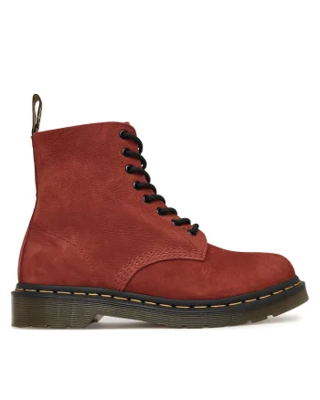 Ghete dama, Martens, piele naturala, rosu, Rosu
