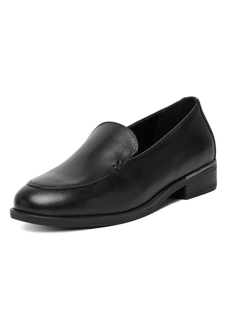 Mocasini dama,  loafers, piele naturala, negru,