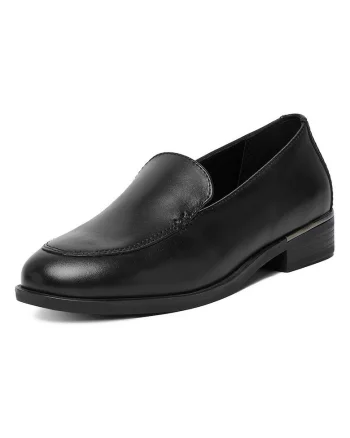 Mocasini dama,  loafers, piele naturala, negru,