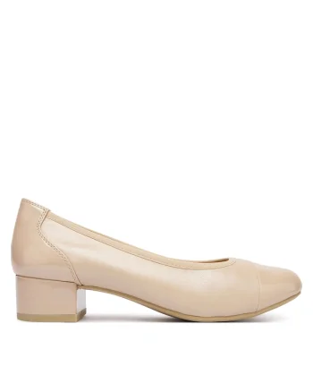 Pantofi dama,  piele naturala, bej
