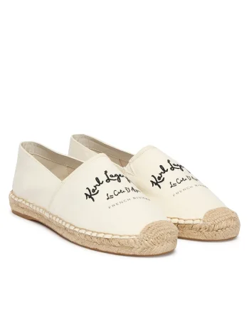 Espadrile dama,  tesatura, bej ecru,