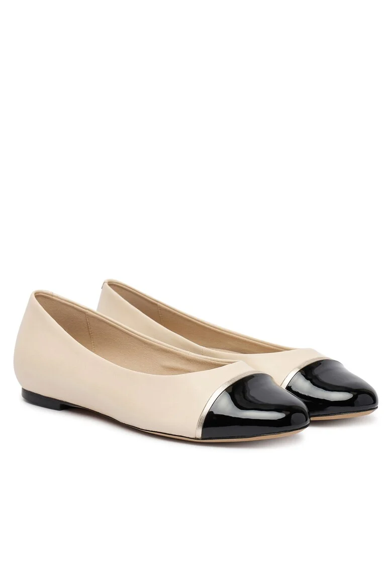 Balerini 9-22107-46,  Piele naturala, Bej