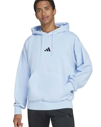 Hanorac regular fit cu buzunar kangaroo Feelcozy, Negru/Albastru glaciar