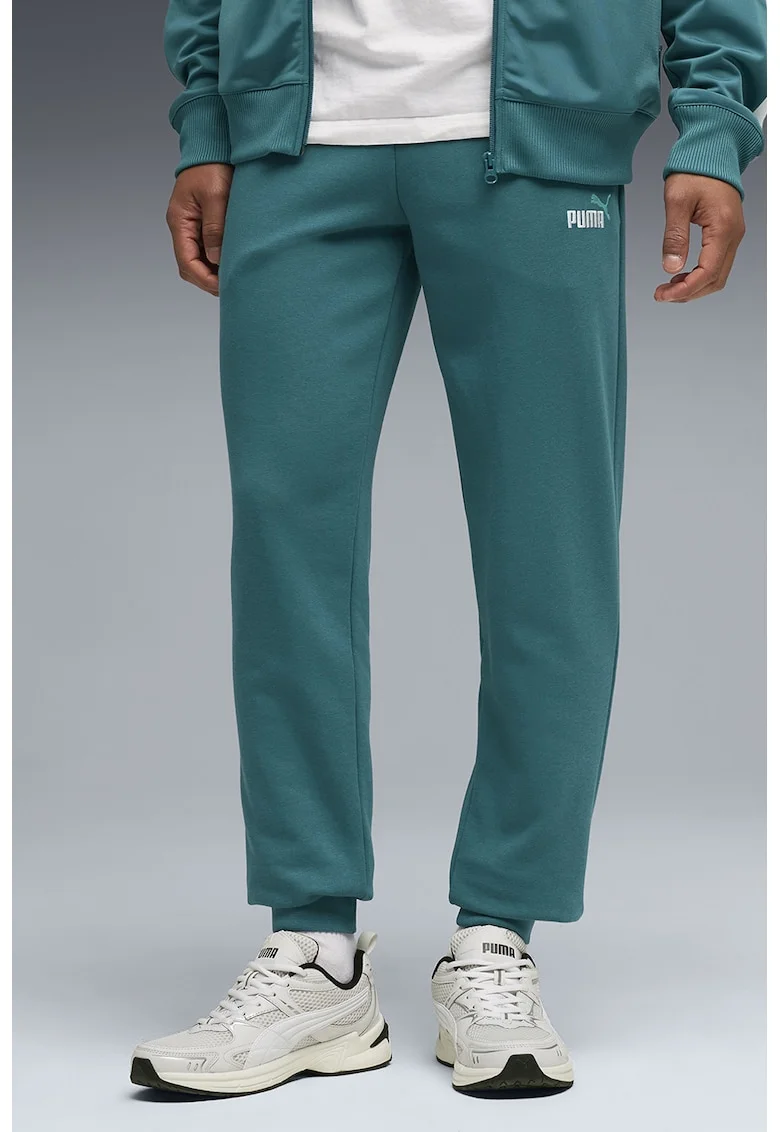 Pantaloni de trening cu logo ESS 2, Verde/Verde persan