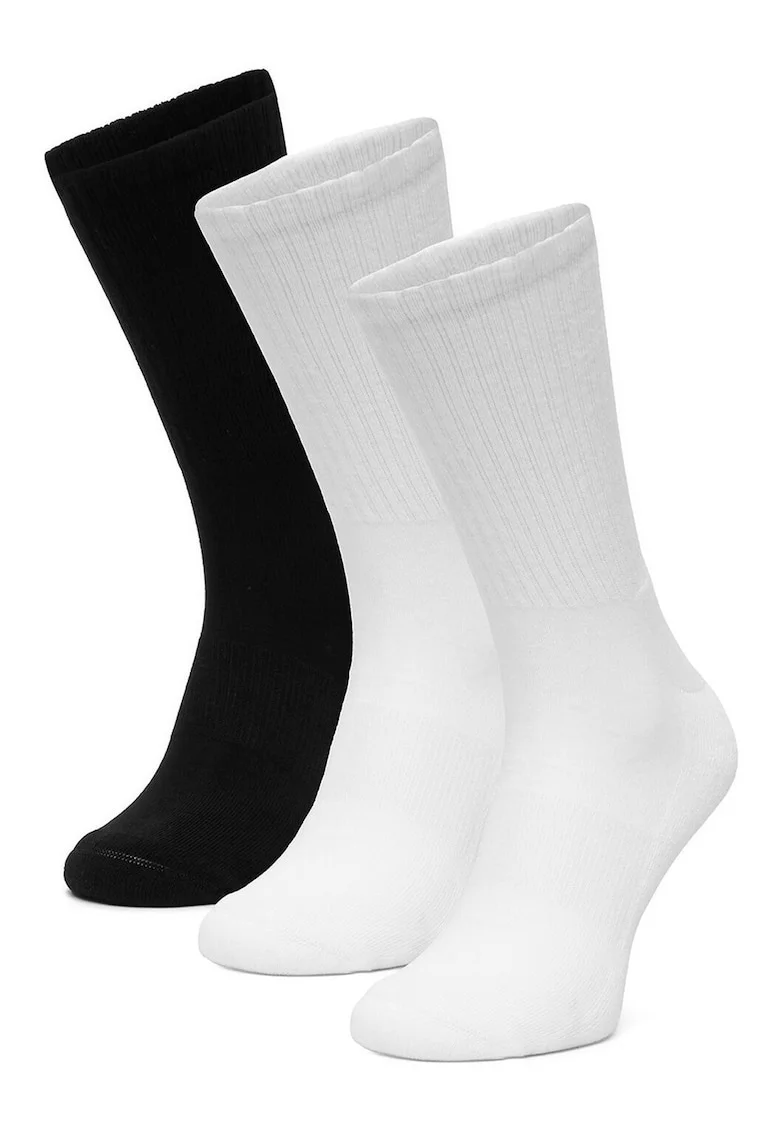 Sosete lungi unisex,  alb, set 3 perechi, 39-42