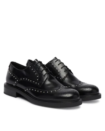 Pantofi pentru dama,  Oxford, piele naturala, negru