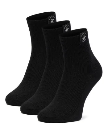 Sosete dama,  set 3 perechi, negru, 35-38