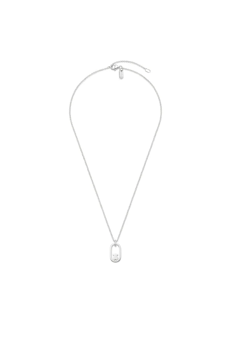 Colier dama,  plastic, One Size, Argintiu