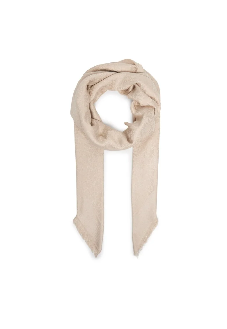 Esarfa dama,  tkanina, bej, One Size INTL