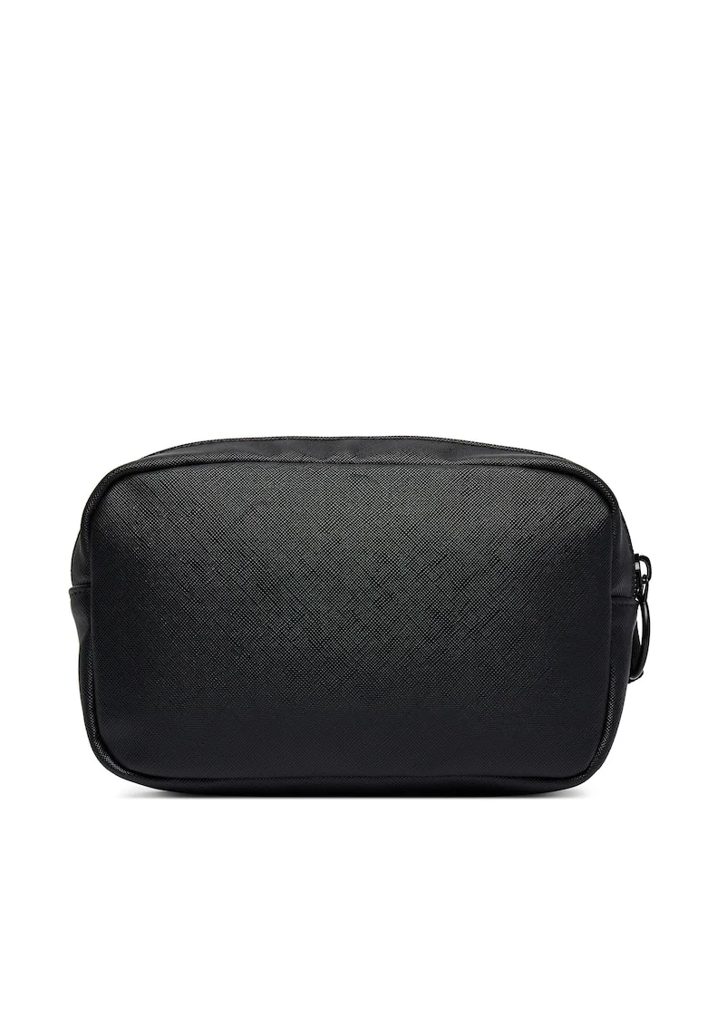 Saszetka barbati,  piele ecologica, negru, One Size INTL