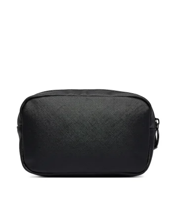 Saszetka barbati,  piele ecologica, negru, One Size INTL