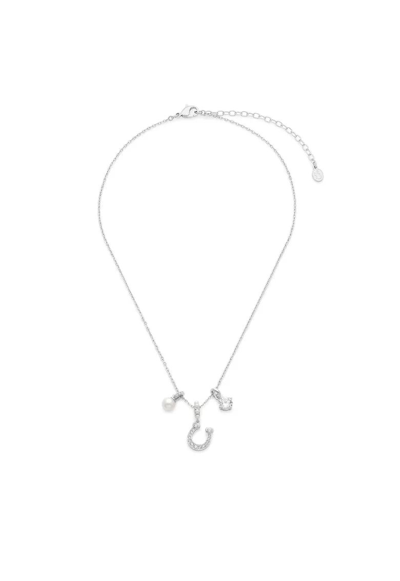 Colier dama,  argintiu, plastic, One Size INTL
