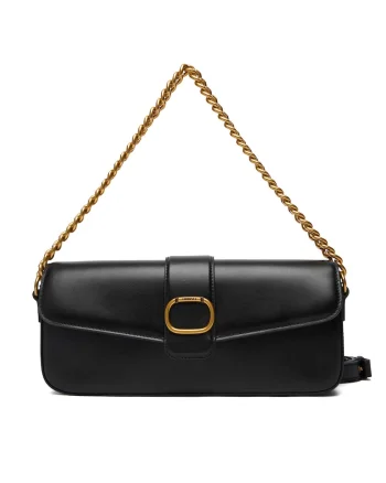 Geanta dama,  piele naturala, neagra, One Size INTL