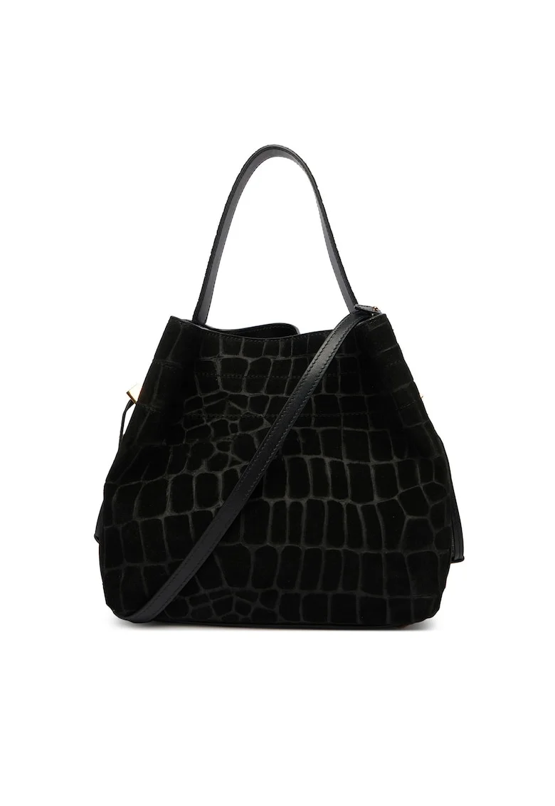 Geanta dama,  piele naturala, negru, One Size INTL