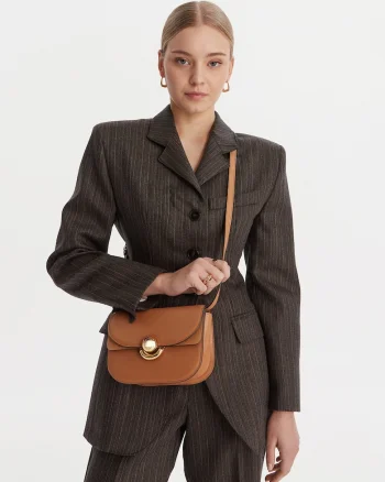 Geanta dama,  piele naturala, maro, One Size INTL