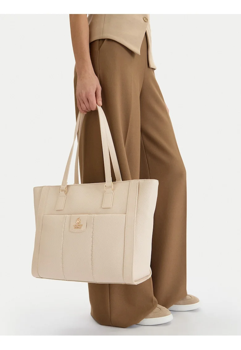 Geanta shopper,  bej, One Size INTL