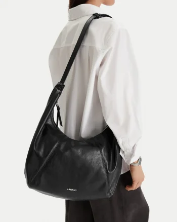 Geanta hobo,  material sintetic, neagra, One Size INTL
