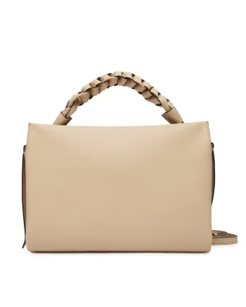 Geanta dama,  piele naturala, bej, One Size INTL