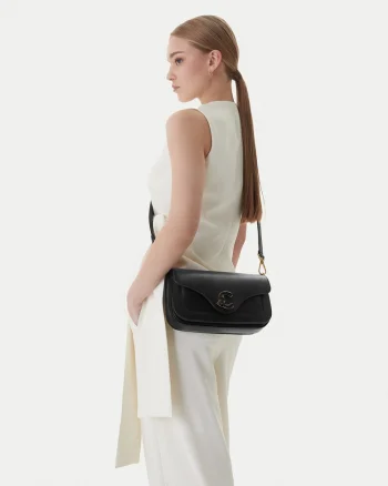 Geanta dama,  piele naturala, negru, One Size INTL