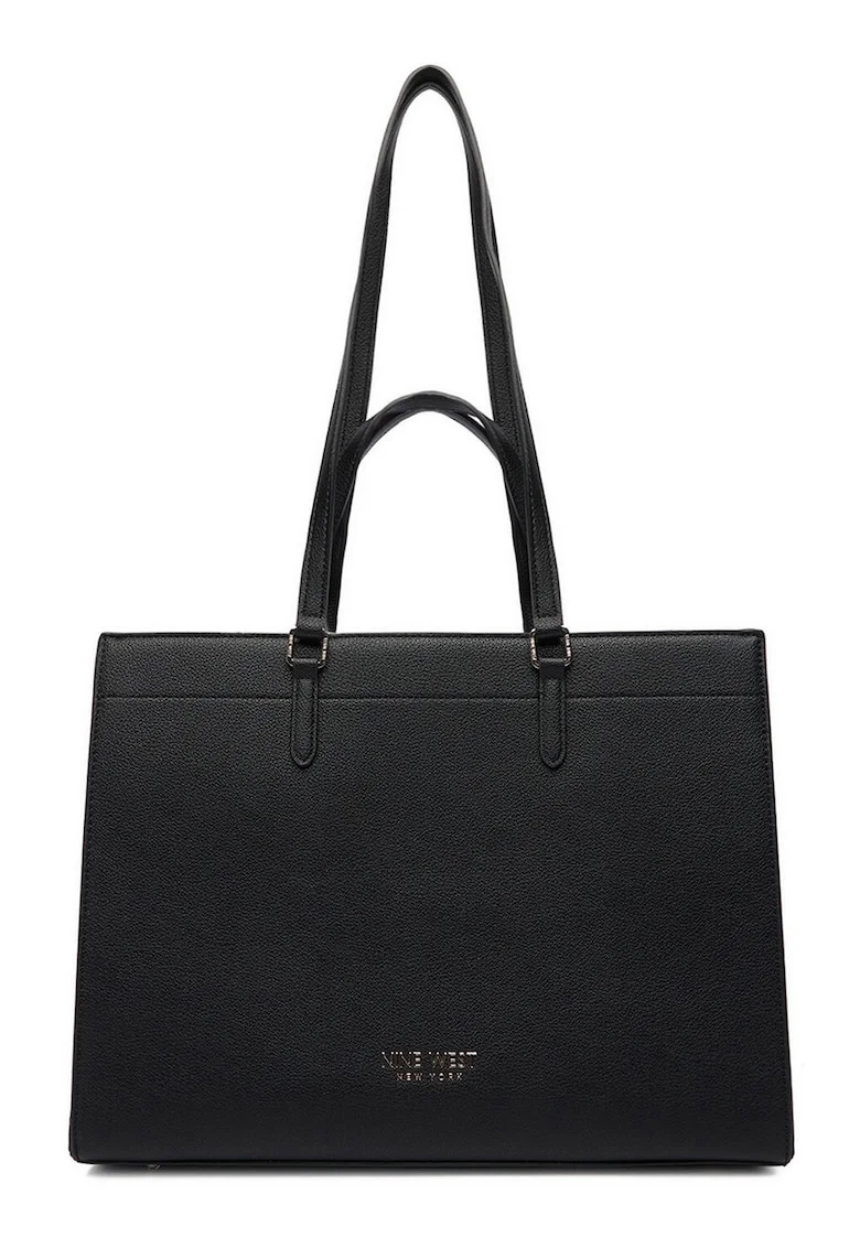 Geanta tote  neagra, dimensiune unica, cu saszeta detasabila.