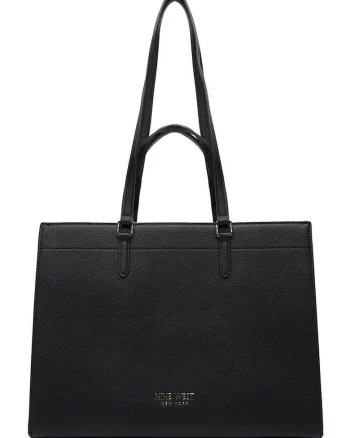 Geanta tote  neagra, dimensiune unica, cu saszeta detasabila.