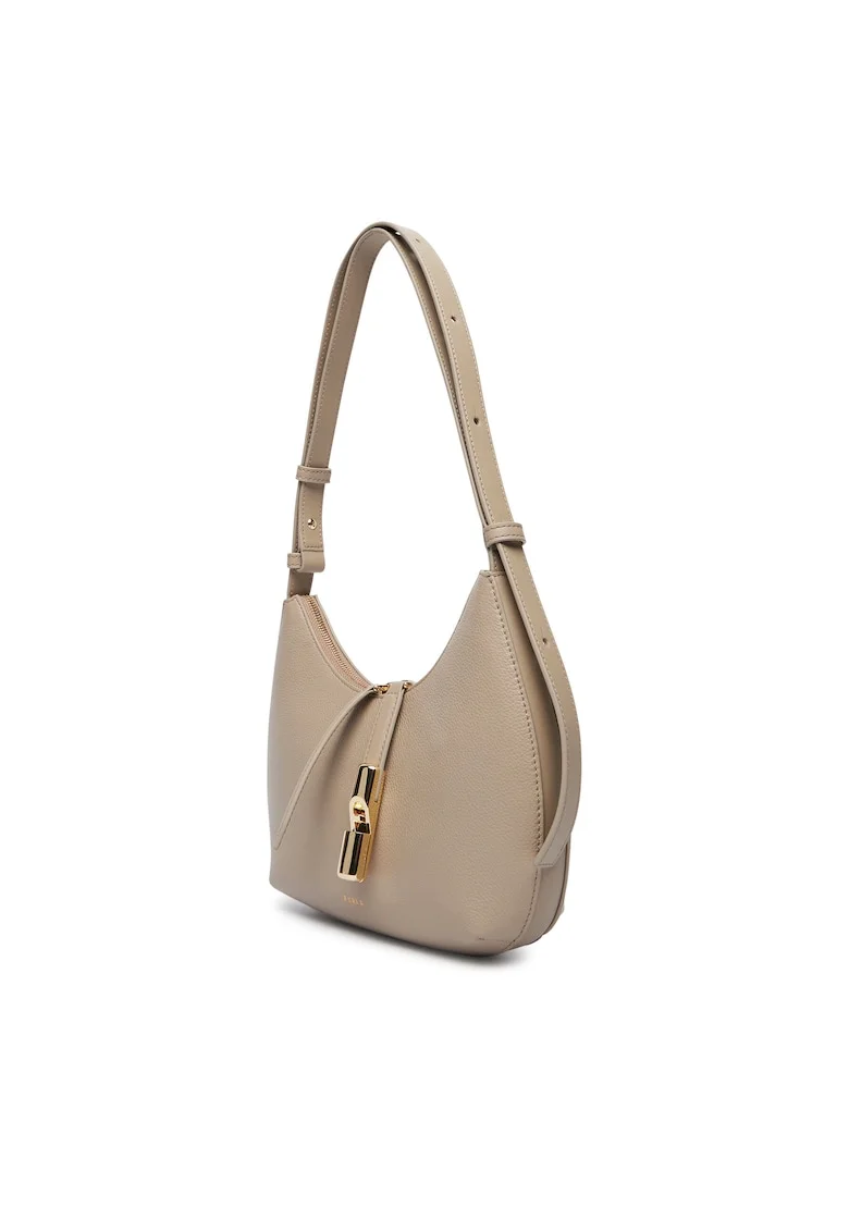 Geanta dama,  piele naturala, bej, One Size INTL
