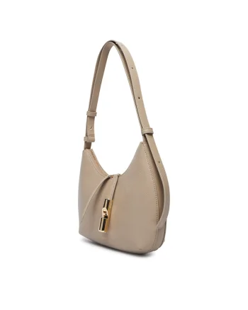 Geanta dama,  piele naturala, bej, One Size INTL