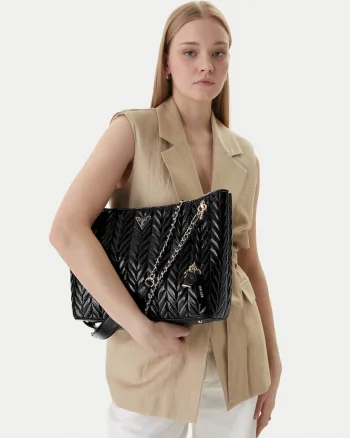 Geanta dama,  piele ecologica, negru, One Size INTL