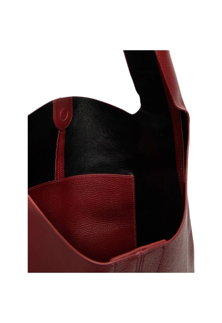 Geanta dama,  bordo, piele naturala, One Size INTL