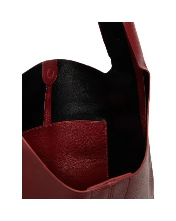 Geanta dama,  bordo, piele naturala, One Size INTL