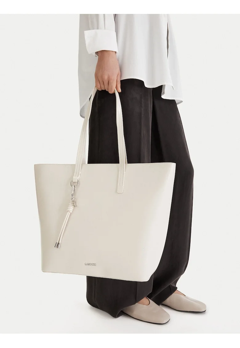 Geanta shopper,  tkanina, bej, One Size INTL