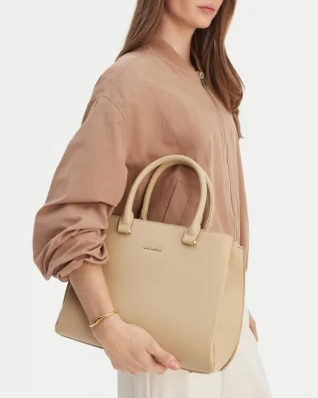 Geanta dama,  tkanina, bej, One Size INTL