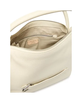 Geanta dama,  piele naturala, bej, One Size INTL