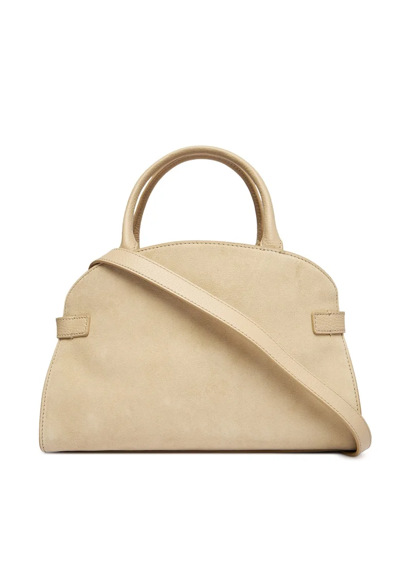 Geanta dama,  piele naturala, bej, One Size INTL