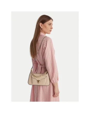 Geanta dama,  piele naturala, bej, One Size INTL