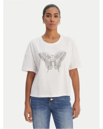 Tricou dama  Bumbac/Elastan, Alb