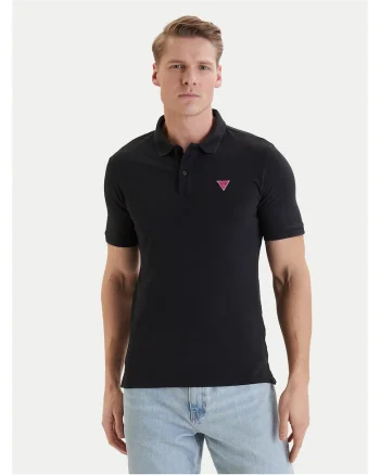 Tricou barbati,  slim fit, negru, bumbac,