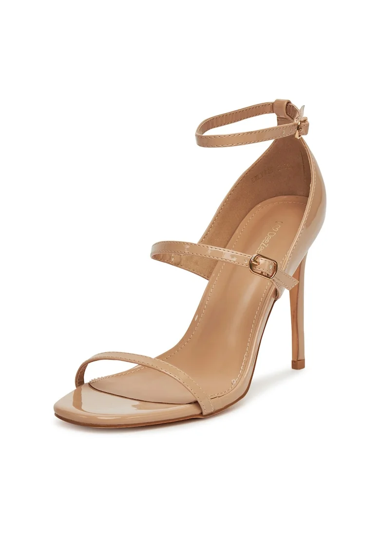 Sandale dama,  stiletto, bej