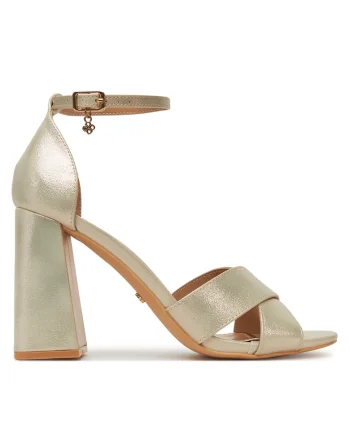 Sandale dama,  clasic, auriu