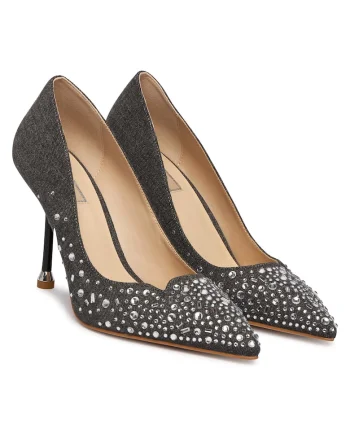 Pantofi dama,  stiletto, bleumarin, piele ecologica