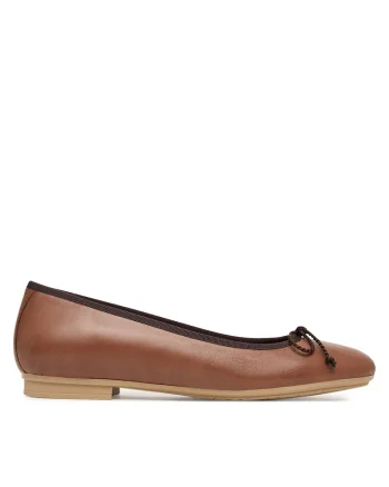 Balerini HV263465,  Piele naturala, Maro