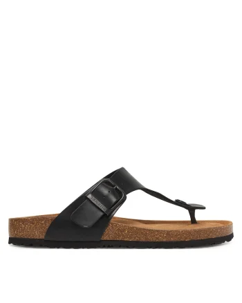 Slapi dama,  piele ecologica, negru